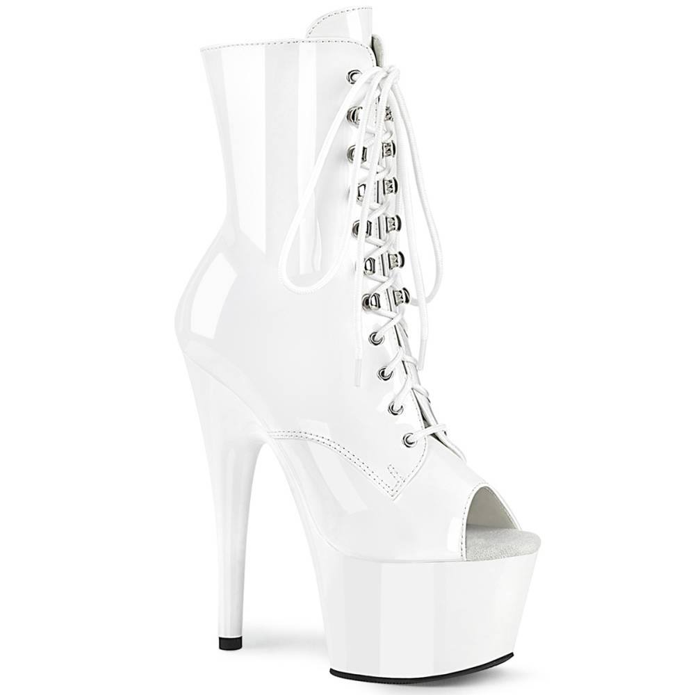 Pleaser - ADORE1021 Bottes de plateforme, Pole dance chaussures - Blanc Product image